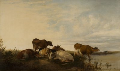 Paesaggio con bestiame nelle paludi da Thomas Sidney Cooper